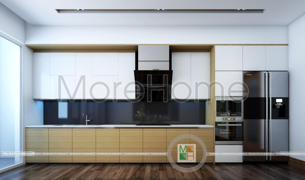 Nội thất phòng bếp gỗ công nghiệp hiện đại đẹp cho nhà phố  Thiết kế nhà bếp tiện nghi